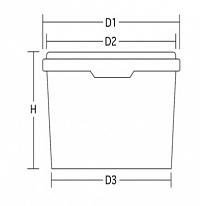 ведро из пнд 5 галлон (только с печатью)