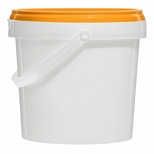 пластиковое ведро jetb 365 (0,365 л) с оранжевой крышкой