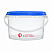 прозрачное ведро 2,6 л с синей крышкой