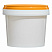 пластиковая банка jetb 365 (0,365 л) с оранжевой крышкой