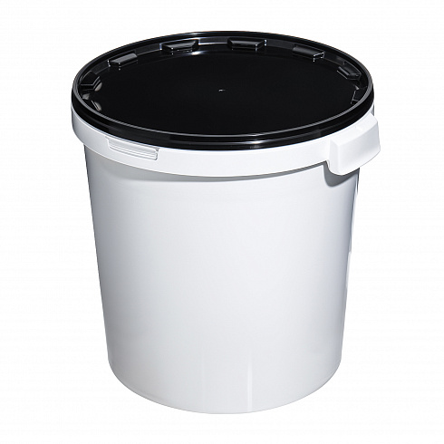 пластиковое ведро jet 320 (32,8 л) с черной крышкой