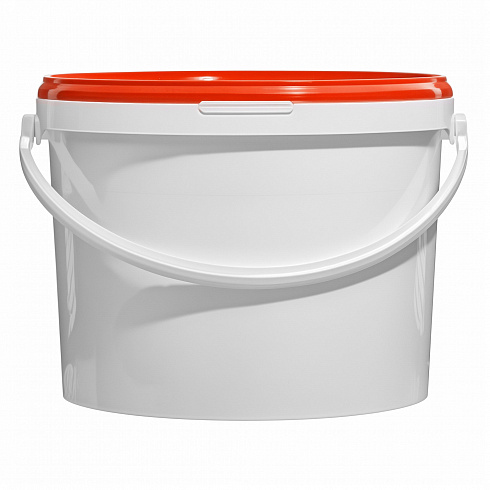 пластиковое ведро jet 110 (11,3 л) с красной крышкой