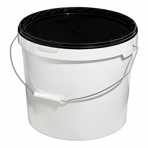 пластиковое ведро jet +177 (17,7 л) с черной крышкой