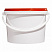 пластиковое ведро jet 30 (3 л) с красной крышкой