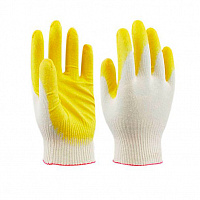 перчатки с одинарным латексным обливом