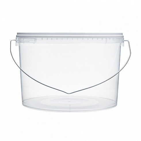 прозрачное ведро 5,8 л овальное