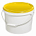 пластиковое ведро jet 125 (13,2 л) с желтой крышкой