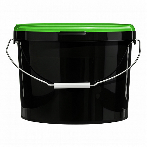 ведро техническое jet 110 (11,3 л) металл. ручка, зеленая крышка