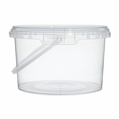 прозрачное ведро 2,6 л пластиковое