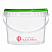 прозрачное ведро 2,3 л с зеленой крышкой