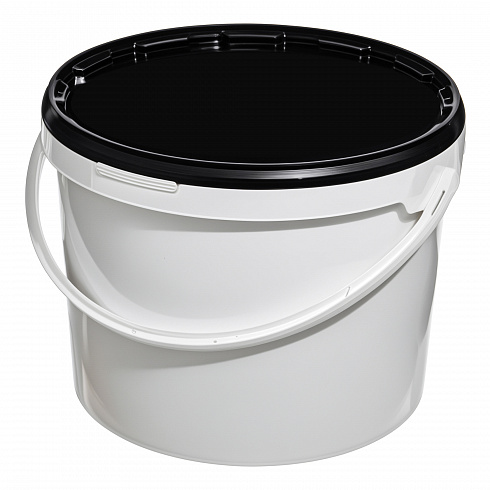 пластиковое ведро jet 110 (11,3 л) с чёрной крышкой