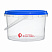 прозрачное ведро 2,6 л с синей крышкой