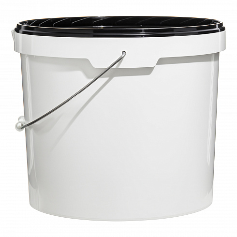 пластиковое ведро jet +177 (17,7 л) с черной крышкой