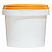 пластиковая банка jetb 365 (0,365 л) с оранжевой крышкой
