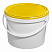пластиковое ведро jet 110 (11,3 л) с желтой крышкой