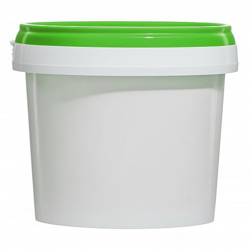 пластиковая банка jetb 365 (0,365 л) с зеленой крышкой