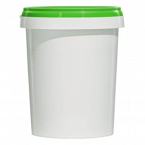 пластиковая банка (стакан) jetb 520 (0,520 л) с зеленой крышкой