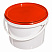пластиковое ведро jet 30 (3 л) с красной крышкой
