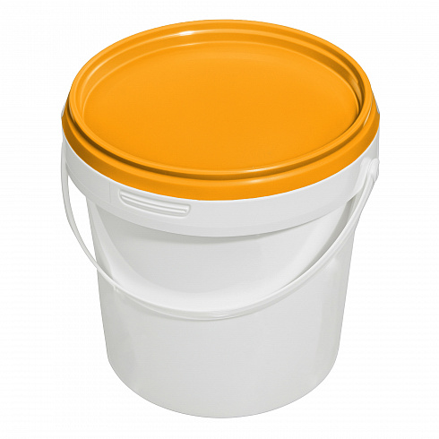 пластиковое ведро jetb 850 (0,85 л) с оранжевой крышкой