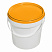 пластиковое ведро jetb 850 (0,85 л) с оранжевой крышкой