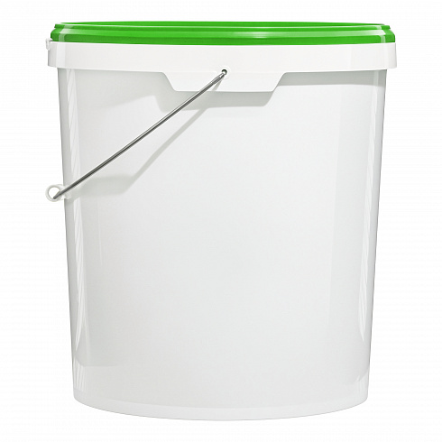 пластиковое ведро jet 210 (21,3 л) металл. ручка, зеленая крышка