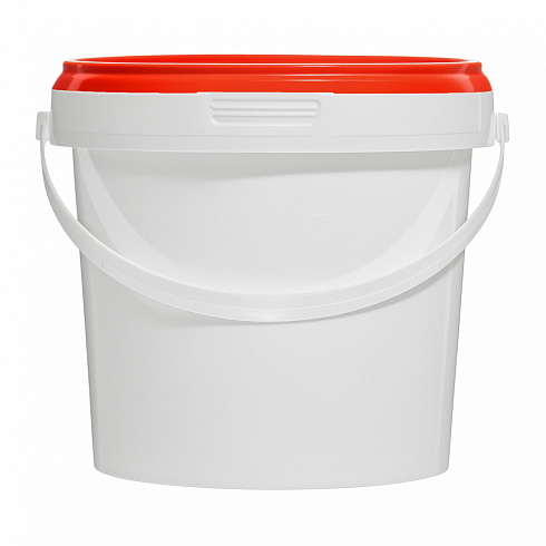 пластиковое ведро jetb 11 (1,1 л) с красной крышкой