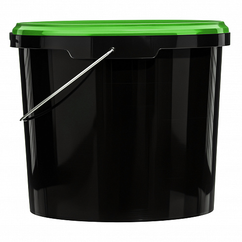 ведро техническое jet 56 (5,7 л) с зеленой крышкой